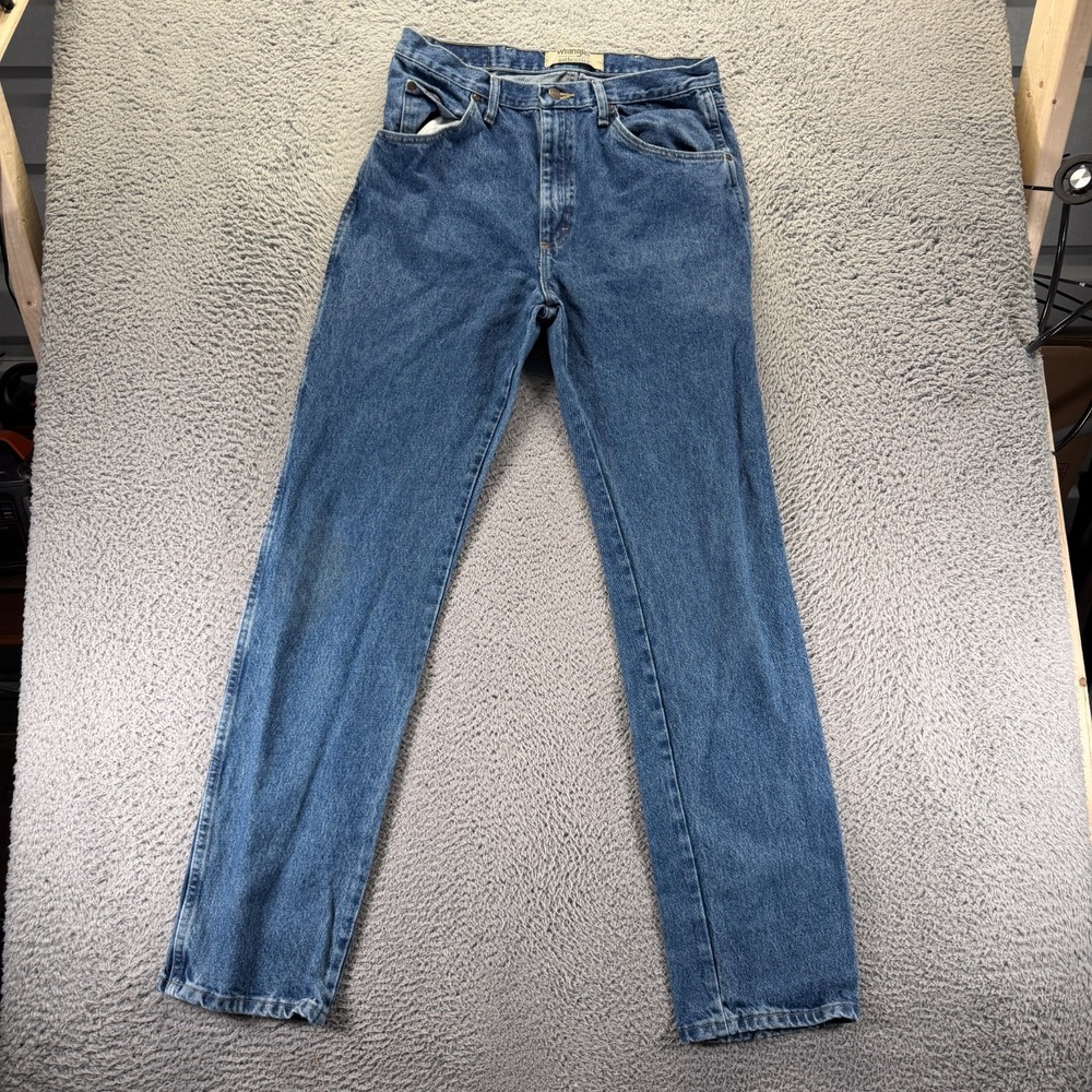 Wrangler Authentics Jeans Mens 34x36 Blue Cotton Denim Straight Workwear Travel